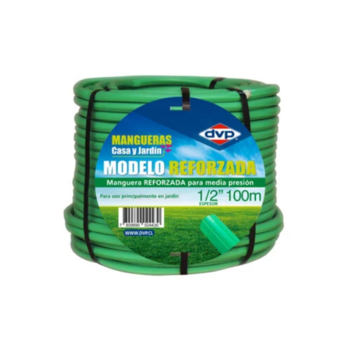 Manguera de Riego 1/2" Reforzada Verde Claro