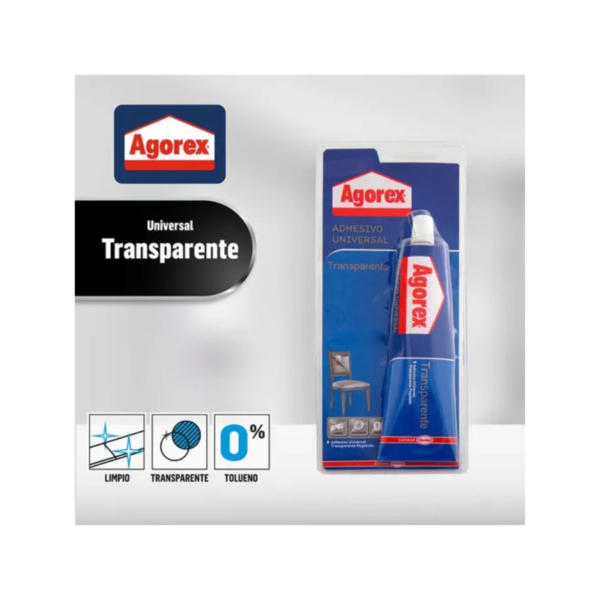 Pegamento Adhesivo De Contacto Transparente Agorex 120 Ml