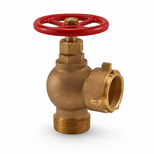 Válvula bronce angulo 90º HI- NPT marca S-LYON china UL/FM 300 PSI 3” Sin Tapa