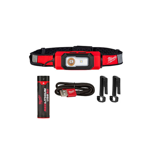 Linterna Recargable de Cabeza para Casco – RedLithium USB Beacon